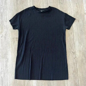 Womens Forever 21 Black Oversize Tshirt Dress - M